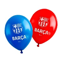 Balões de látex do FC Barcelona blaugrana de 30 cm - 6 unidades