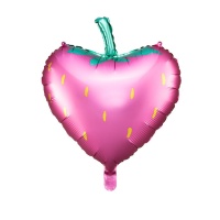 Balão de silhueta coração de morango 51 x 58 cm - Partydeco