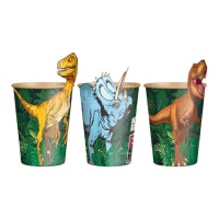 Copos de dinossauro 270 ml - 6 unidades