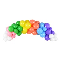 Grinalda de Balão Rainbow 2 m - PartyDeco - 61 unidades