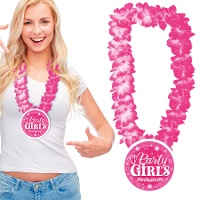 Colar Party Girls rosa com flores