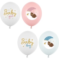 Balões de látex baby luna 30 cm - 50 unidades
