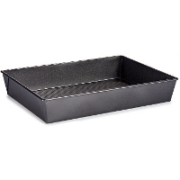 Molde retangular de aço de 36 x 24 x 6 cm