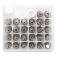 Kit de bicos, adaptador e prego para flores - Decora - 29 unidades