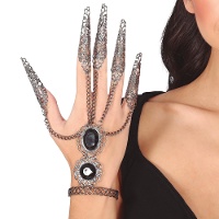 Pulseira metálica com unhas