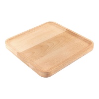 Removedor de bolsos de madeira quadrado de 18 cm - DCasa