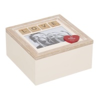 Moldura 20 x 20 x 10 cm numa caixa Love