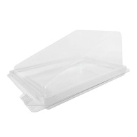 Caixa plástica para porção de bolo 14,5 x 10,5 x 6,3 cm - Sweetkolor - 5 unidades
