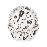 Cápsulas para cupcakes de música - 48 unidades