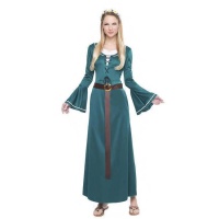 Fato de senhora verde medieval para mulher