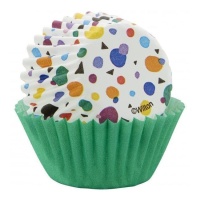 Copos de cupcake de 5cm de cores sortidas - Wilton - 75 peças