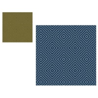 Tecido de algodão com padrão de diamante Kent - Indigo