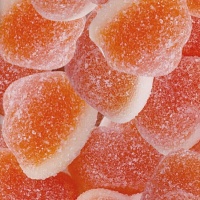 Corações recheados com sabor a pêssego - Fini - 1 kg