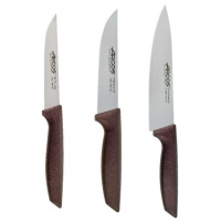 Conjunto de 3 facas de cozinha Cor de vinho metalizado bonito - Arcos