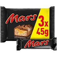 Mars de chocolate com leite e caramelo de 45 gr - 3 unidades