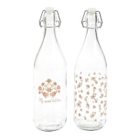 Garrafa de 1 L de flores vintage - 1 unidade