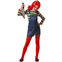 Fantasia de boneca amaldiçoada para menina
