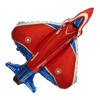 Balão avião de combate vermelho 99 cm - Festa Conver