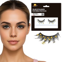 Cílios postiços com símbolo de dólar