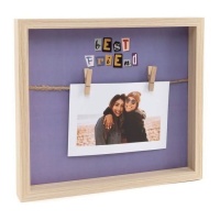 Moldura para fotografias de amigos com clipes 10 x 15 cm - DCasa