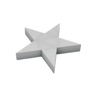 Figura de esferovite em forma de estrela de 29 x 29 x 4 cm