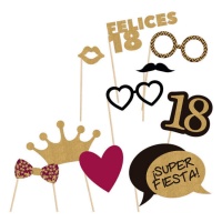 Kit photocall Felices 18 - 10 unidades