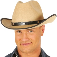 Chapéu de cowboy marrom claro - 59 cm