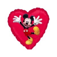 Balão de Mickey em forma de coração de 45 cm - Anagram
