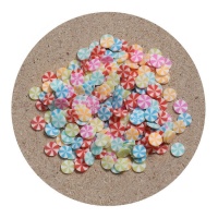 0,5 cm de figuras multicoloridas de roda de pino decorativas