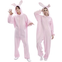 Fato de coelho cor-de-rosa para adulto