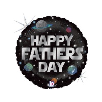 Balão de Espaço Redondo com mensagem do Dia dos Pais Feliz 46 cm - Grabo