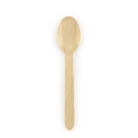 Colheres de madeira de 16 cm - 100 unid.