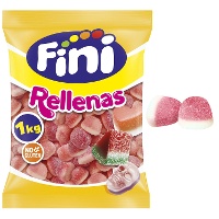 Beijos de morango recheados com cobertura de açúcar - Fini - 1 kg