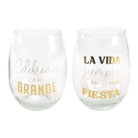 Copo de 600 ml com mensagem festiva - 2 unid.