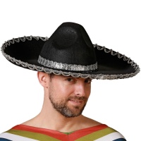 Chapéu mexicano preto de 45 cm