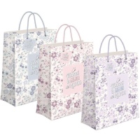 Bolsa de presente de 23 x 18 x 10 cm Mamãe flores - 1 unidade