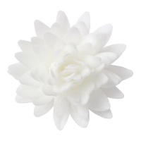 Bolachas flor de lótus branca 5,5 cm - Dekora - 18 unidades