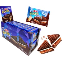 Sr. Bitel Pixel de chocolate escuro com creme de avelã de 30 gr - 24 unidades