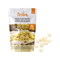 Nuggets de chocolate branco derretido 250 gr - Decora