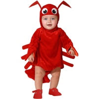 Fato de caranguejo vermelho para bebé