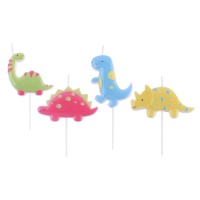 Velas de dinossauro - PME - 4 pcs.