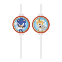 Palhinhas de papel Sonic - 4 unid.