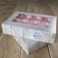 Caixa de bolo Pure de 36 x 25 x 8 cm - FunCakes - 2 unidades