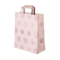 Saco de oferta de Natal 32 x 26 x 10 cm cor-de-rosa - 1 unid.