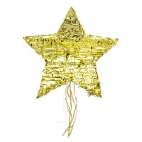 Pinhata 3D de estrela dourada de 45,5 x 45,5 x 8,5 cm - Scrapcooking
