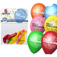 Balões de látex biodegradáveis cores sortidas Feliz Reforma 23 cm - Eurofiestas - 6 unidades