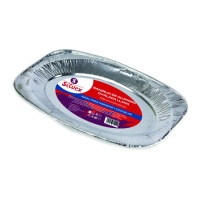 Recipiente oval descartável de 35 x 24 x 2,5 cm
