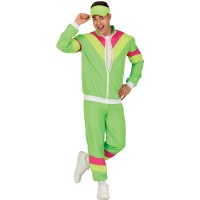 Fato de Jock Verde dos anos 80 para homem