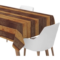 Toalha de mesa com efeito madeira 1,80 x 1,20 m