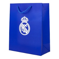 Bolsa de presente do Real Madrid azul de 23 x 18 x 10 cm